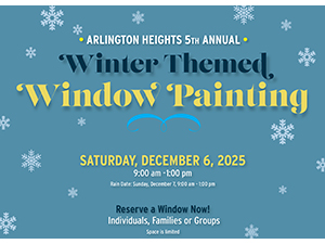 Fifth Annual Winter-themed Window Painting in Arlington Heights! 